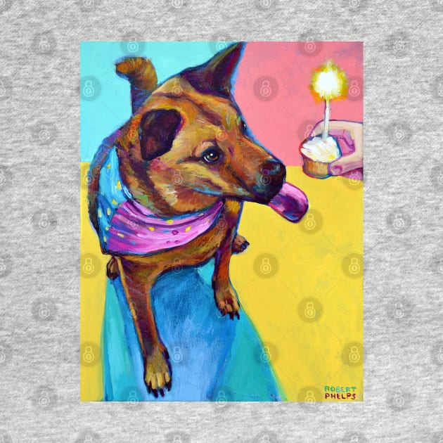 Party CAROLINA DOG with Cupcake. YUM! by RobertPhelpsArt